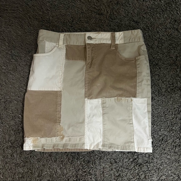 Anthro pilcro & the letterpress corduroy patchwork mini skirt - Picture 9 of 12